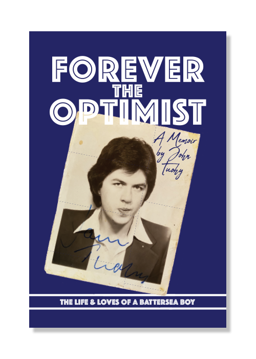 A memoir cover featuring a black and white Photo Booth image of the author and a handwritten signature