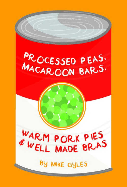A memoir featuring an illustrated can of peas